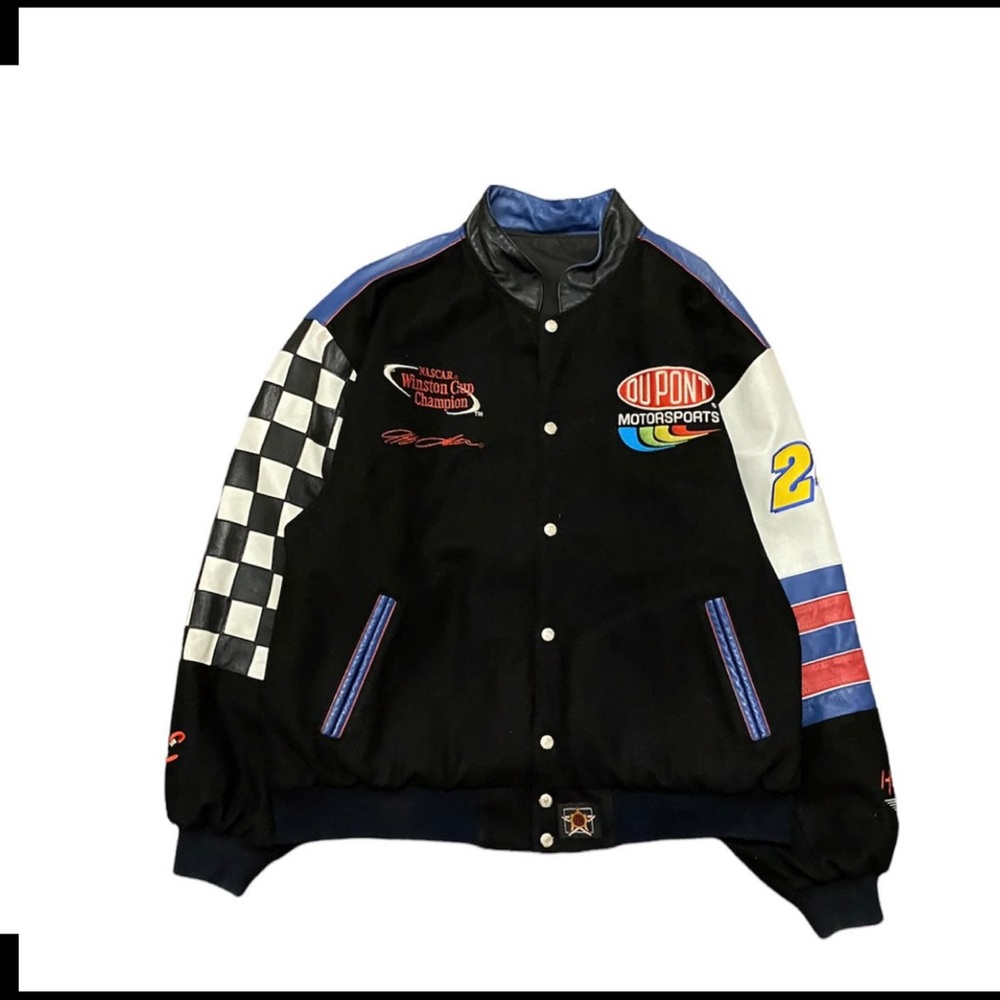 Jeff Gordon DuPont Motorsports Checkered Racing Reversible Jacket Size XL BNWT